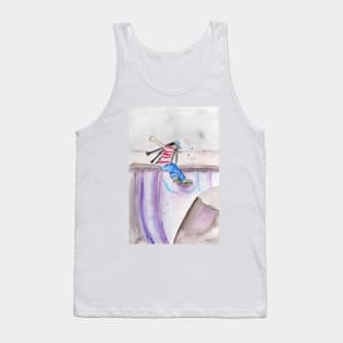 Skater Girl2 Mixed Media Art Tank Top